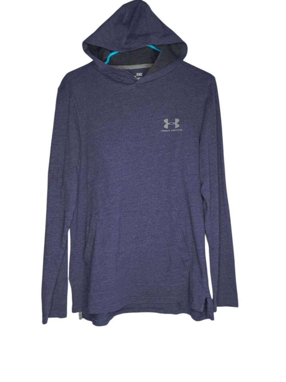 Under Armour Blue Long Sleeve Hooded Hoodie With Pocket Size Small